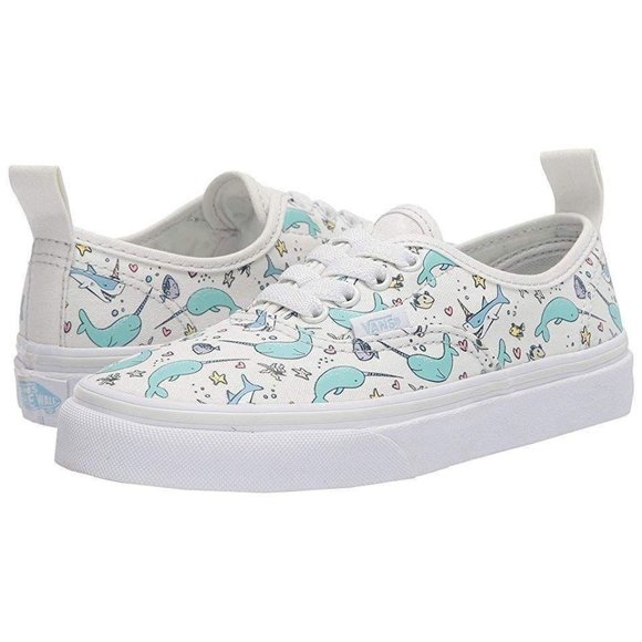Vans Other - Vans Kids Authentic Canvas Shark Party Shoes Sz 3